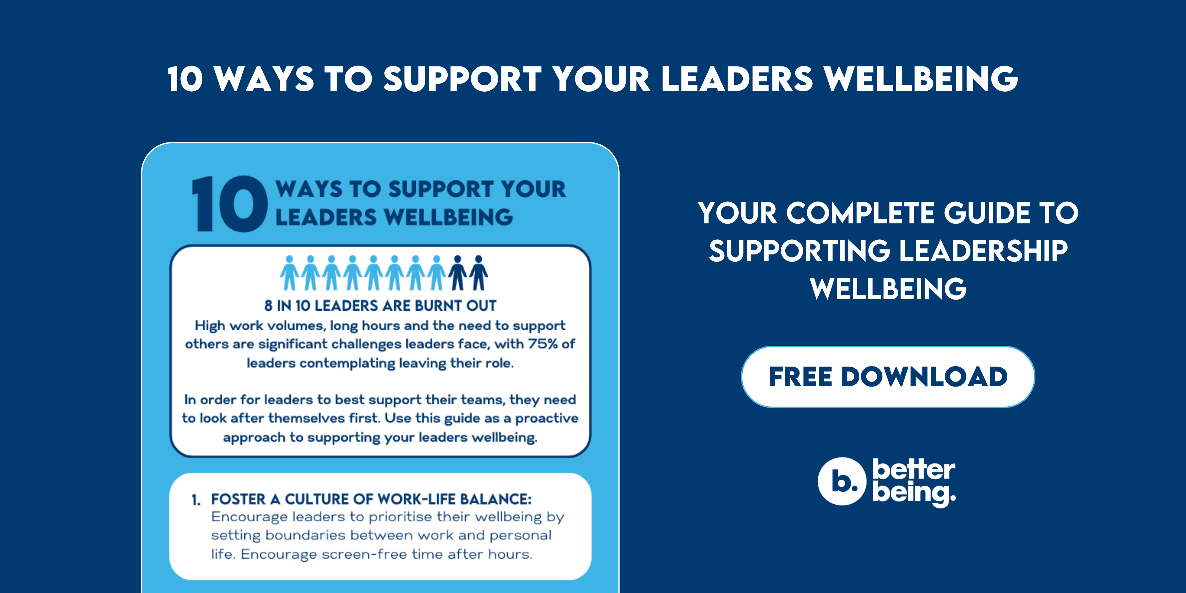10 Ways to Support Leadership Wellbeing. Free Download